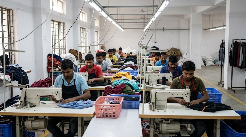 Precision Apparel Manufacturing Floor - Saz Wearz Sialkot Pakistan